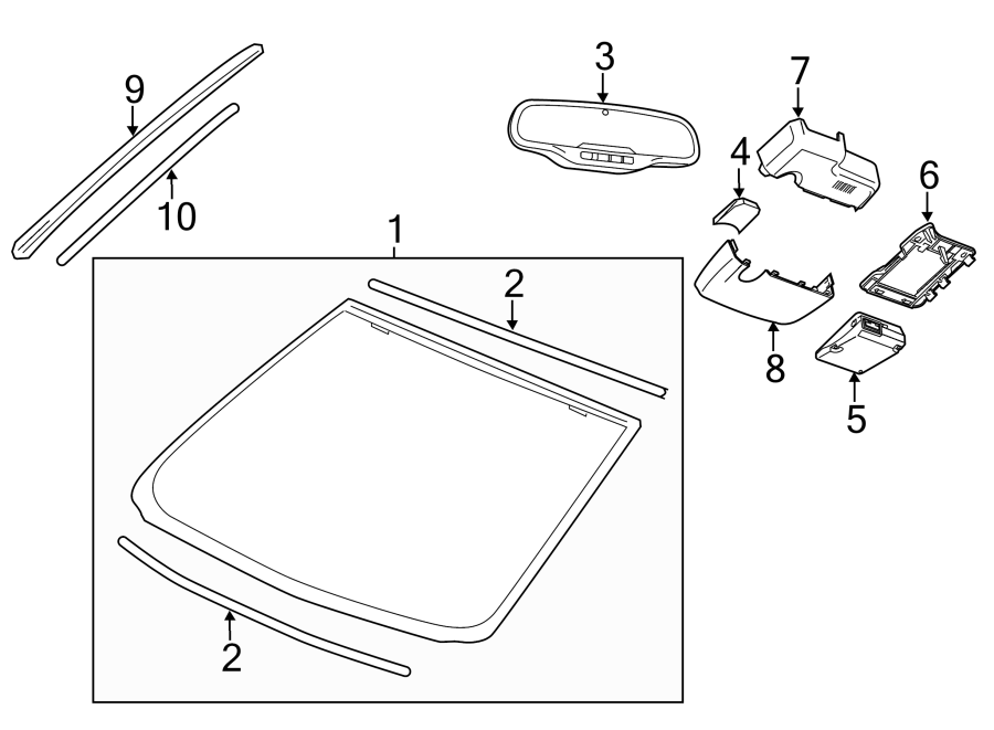 5WINDSHIELD. GLASS. REVEAL MOLDINGS.https://images.simplepart.com/images/parts/motor/fullsize/CS14280.png