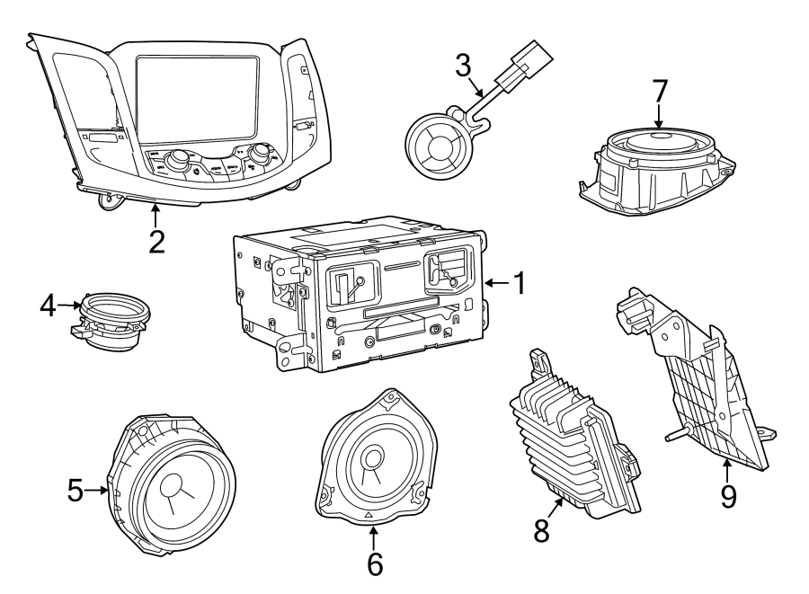 Diagram INSTRUMENT PANEL. SOUND SYSTEM. for your 1984 Buick Century   