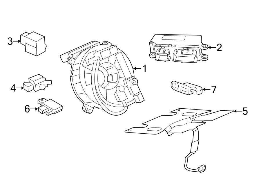 RESTRAINT SYSTEMS. AIR BAG COMPONENTS. Diagram