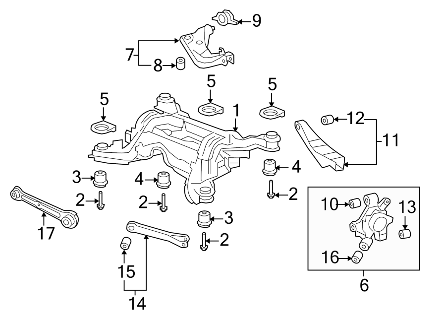 Diagram REAR SUSPENSION. SUSPENSION COMPONENTS. for your 2002 GMC Sierra 2500 HD 8.1L Vortec V8 M/T RWD SL Standard Cab Pickup Fleetside 