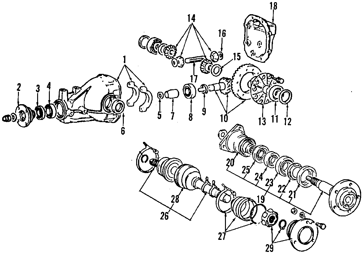 27DRIVE AXLES. REAR AXLE. AXLE SHAFTS & JOINTS. DIFFERENTIAL. PROPELLER SHAFT.https://images.simplepart.com/images/parts/motor/fullsize/CSP100.png