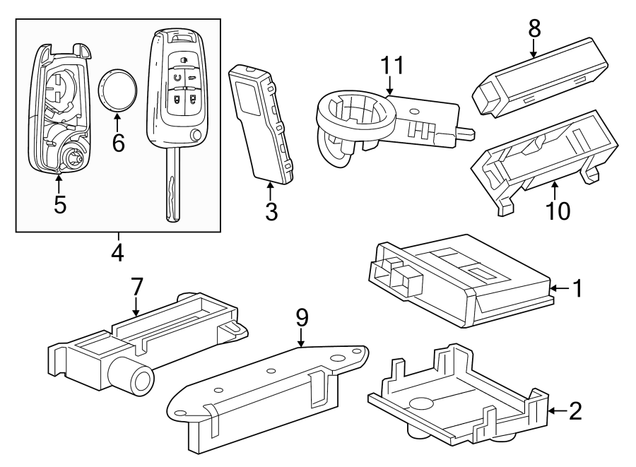KEYLESS ENTRY COMPONENTS.
