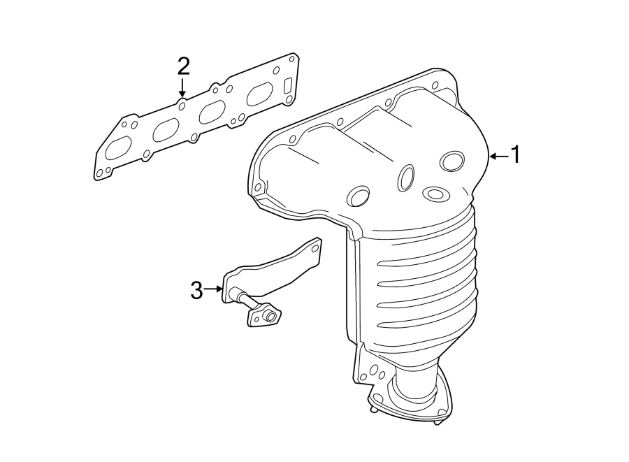 Diagram EXHAUST SYSTEM. MANIFOLD. for your 1994 Buick Century   