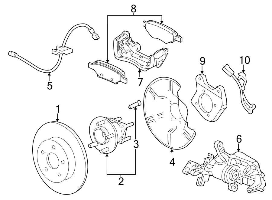 Diagram REAR SUSPENSION. BRAKE COMPONENTS. for your 2021 Chevrolet Camaro 6.2L V8 M/T LT1 Coupe 