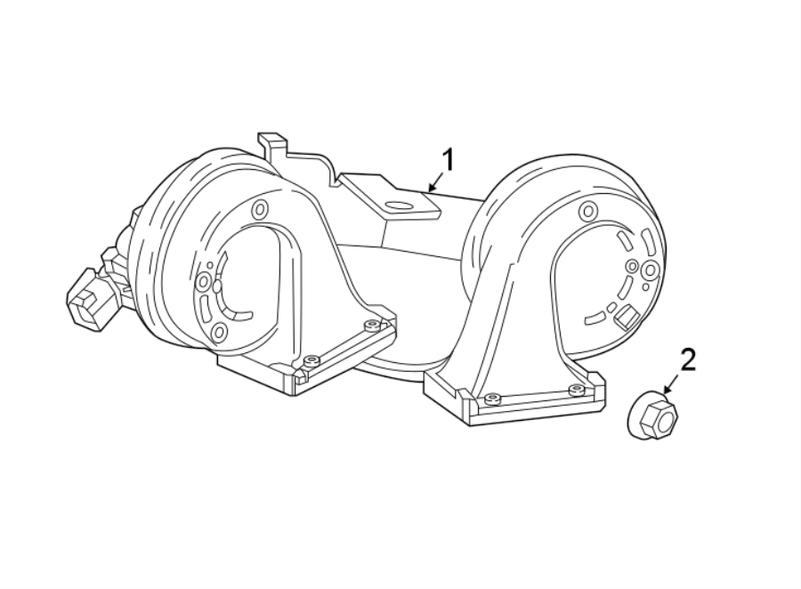 Diagram HORN. for your 2022 Chevrolet Camaro  SS Coupe 