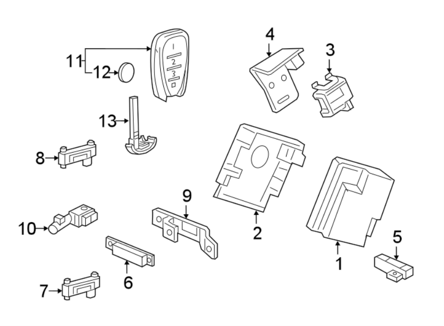 13Keyless entry components.https://images.simplepart.com/images/parts/motor/fullsize/CT16145.png