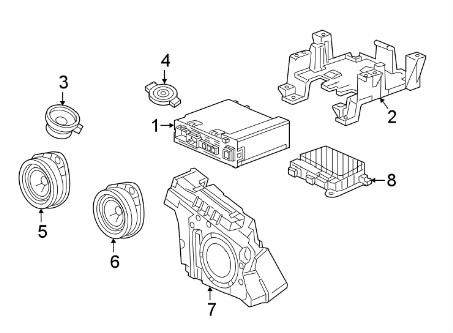 Diagram INSTRUMENT PANEL. SOUND SYSTEM. for your 2018 Chevrolet Equinox LS Sport Utility 1.5L Ecotec A/T FWD 