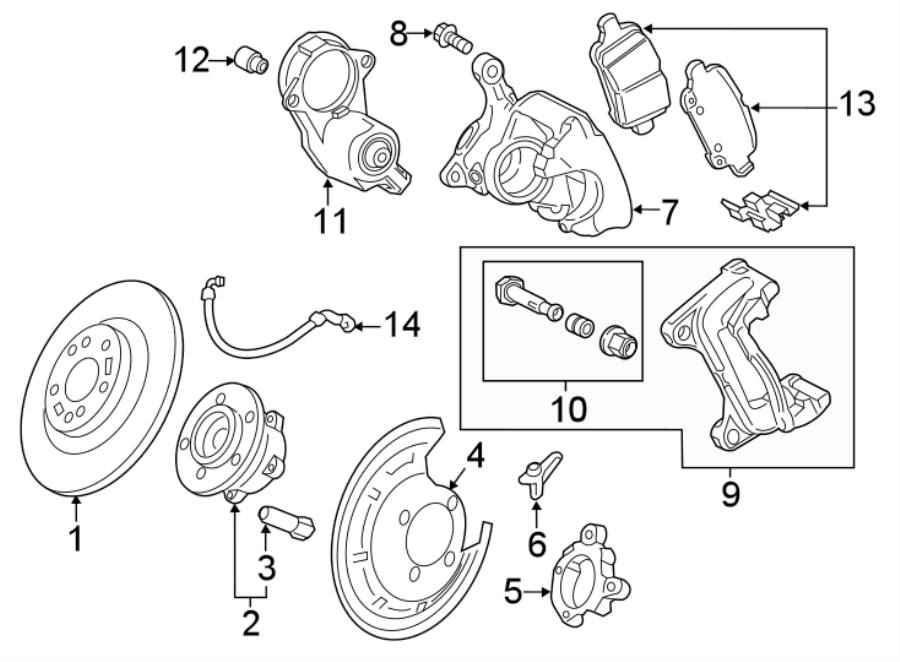 Diagram REAR SUSPENSION. BRAKE COMPONENTS. for your 2017 GMC Sierra 2500 HD   