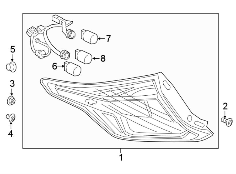 Diagram REAR LAMPS. COMBINATION LAMPS. for your 2016 Chevrolet Silverado 3500 HD LT Standard Cab Pickup  