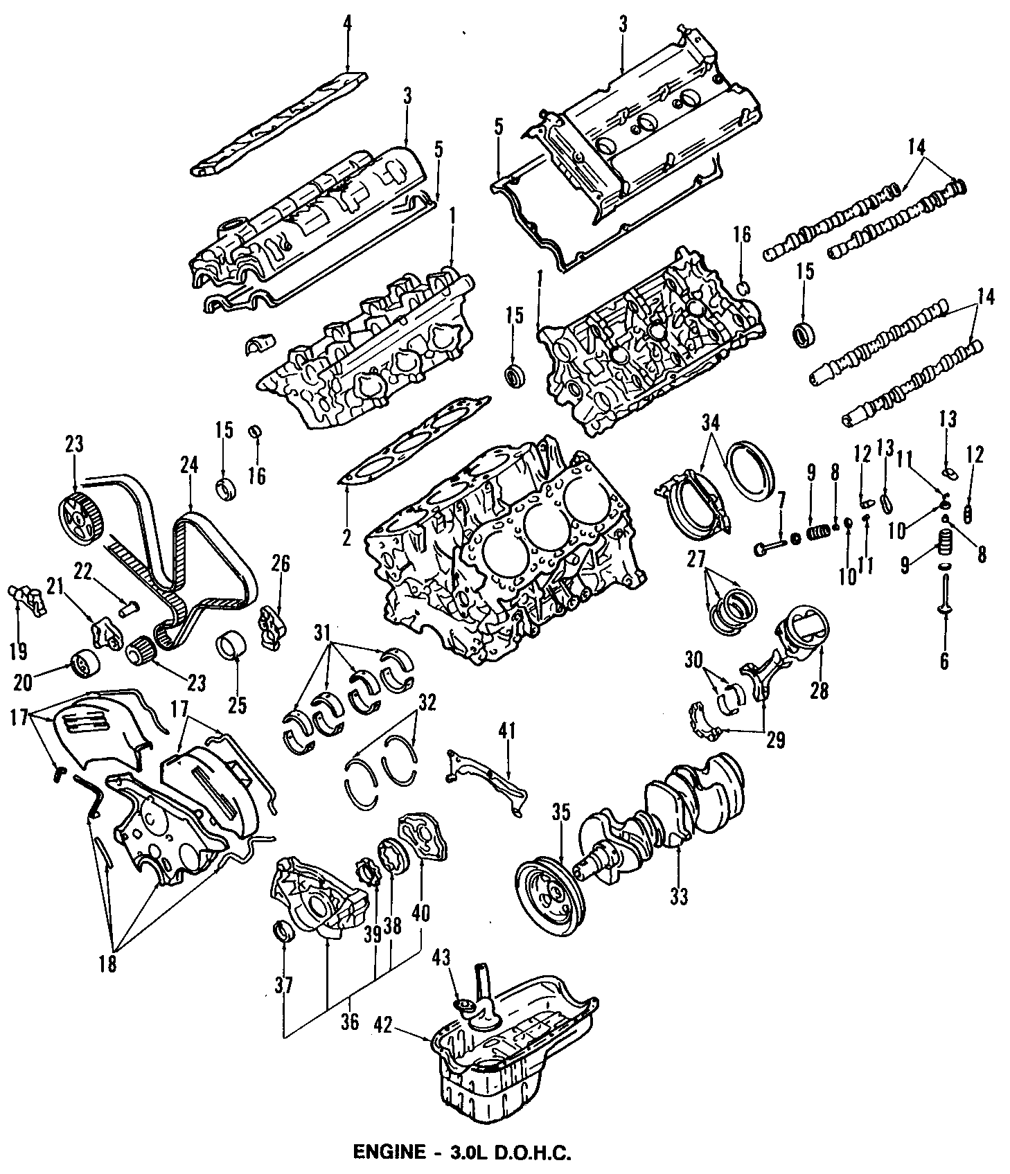 Diagram CAMSHAFT & TIMING. CRANKSHAFT & BEARINGS. CYLINDER HEAD & VALVES. LUBRICATION. MOUNTS. PISTONS. RINGS & BEARINGS. for your Dodge Mini Ram  