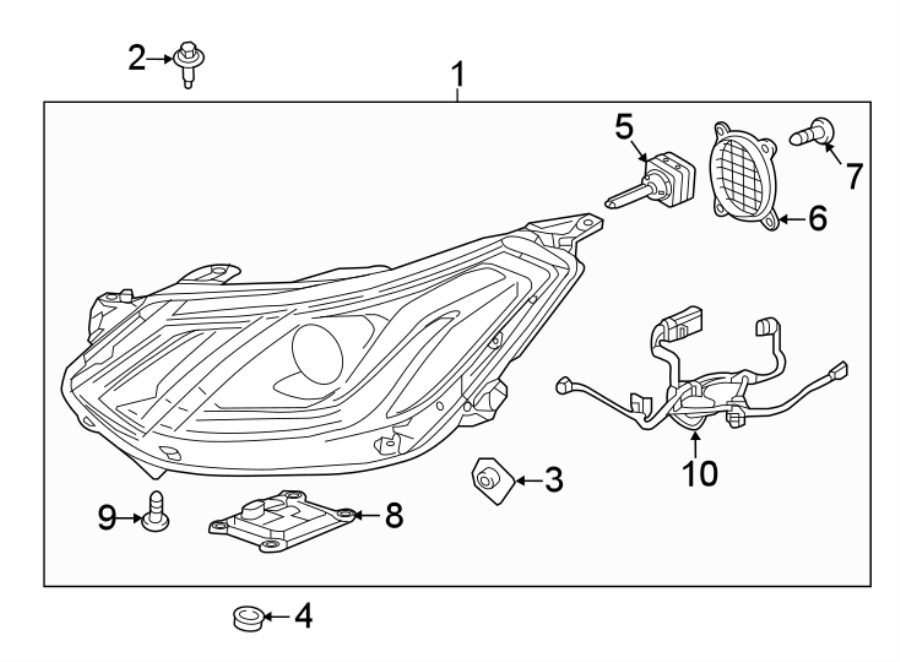 FRONT LAMPS. HEADLAMP COMPONENTS.