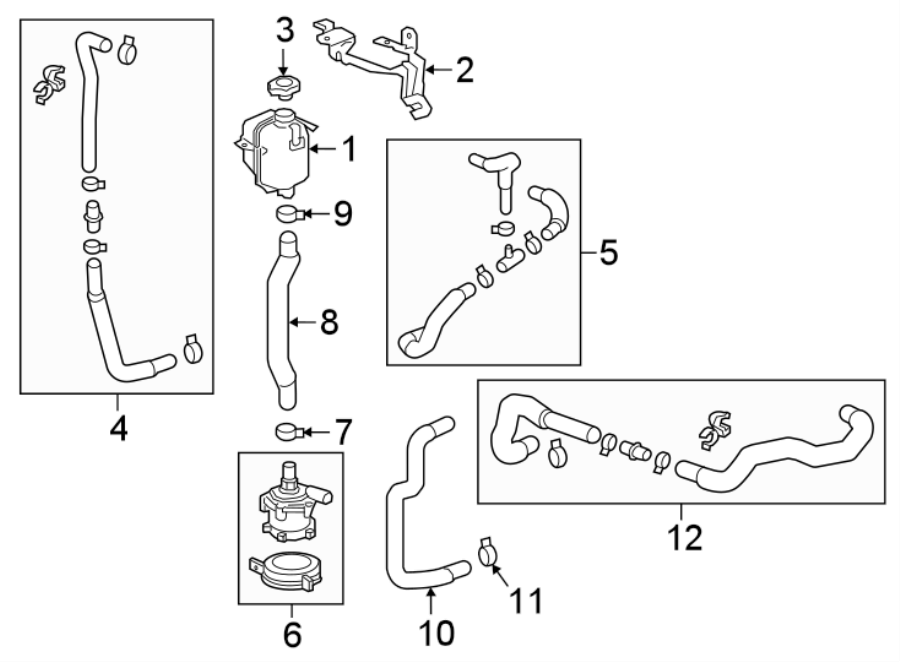 Diagram RADIATOR & COMPONENTS. for your 2016 Chevrolet Silverado   