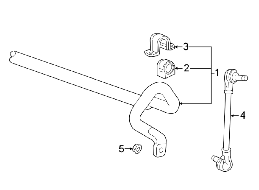 Diagram FRONT SUSPENSION. STABILIZER BAR & COMPONENTS. for your 2012 GMC Sierra 2500 HD 6.0L Vortec V8 FLEX A/T RWD WT Standard Cab Pickup Fleetside 