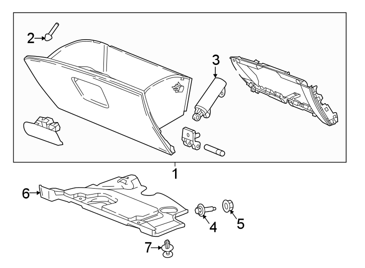 1Instrument panel. Glove box.https://images.simplepart.com/images/parts/motor/fullsize/CU17267.png