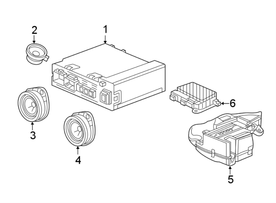 Diagram INSTRUMENT PANEL. SOUND SYSTEM. for your 2022 Chevrolet Bolt EV   