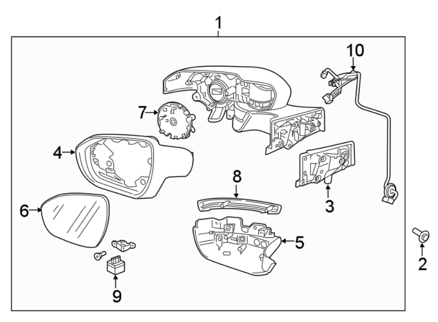 Diagram Front door. Outside mirrors. for your 2006 GMC Sierra 3500  SLE Standard Cab Pickup Fleetside 