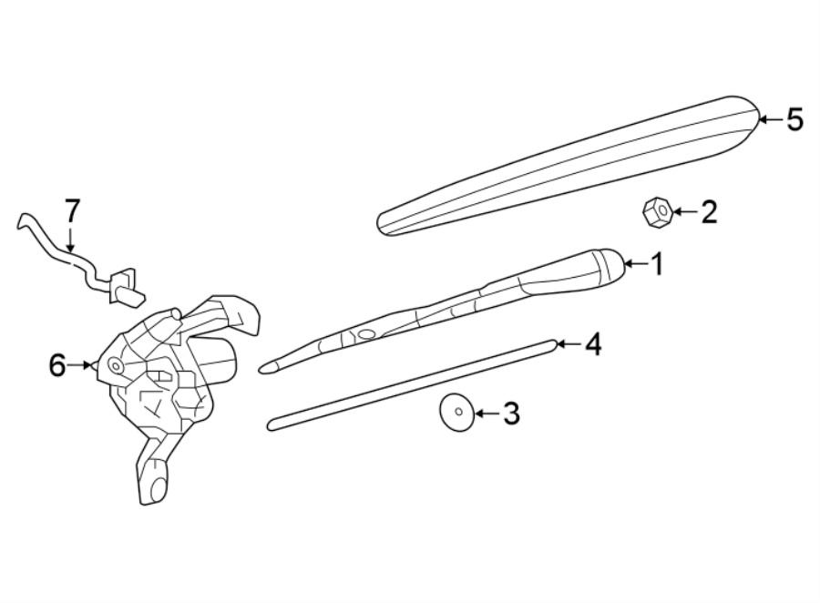 Diagram LIFT GATE. REAR WIPER COMPONENTS. for your 2020 Chevrolet Bolt EV   