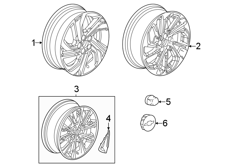 Diagram Wheels. for your Chevrolet