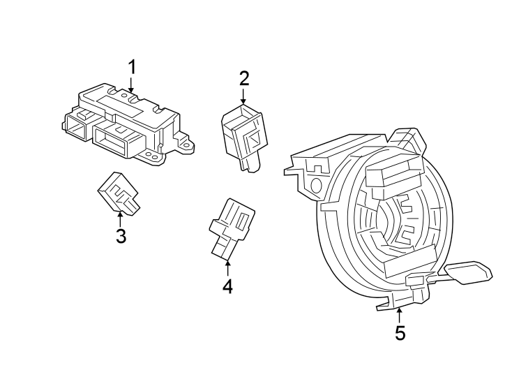 Diagram Restraint systems. Air bag components. for your Buick