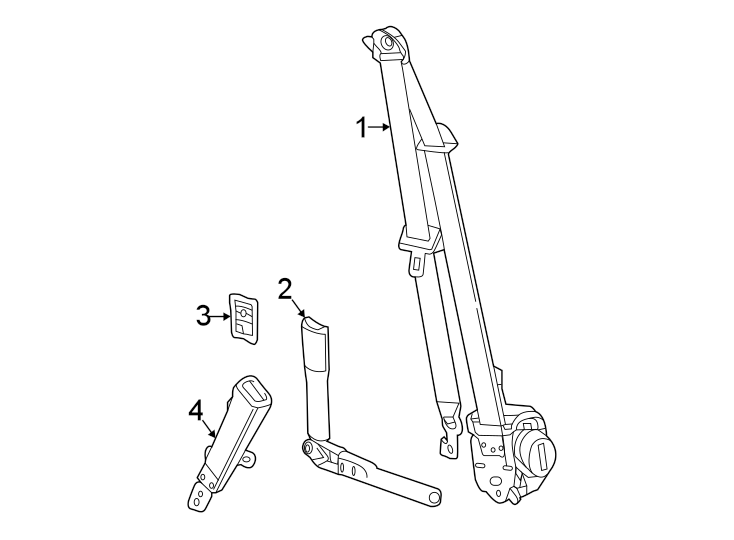 Chevrolet Bolt EUV Seat Belt Lap and Shoulder Belt. Black. Bolt ...