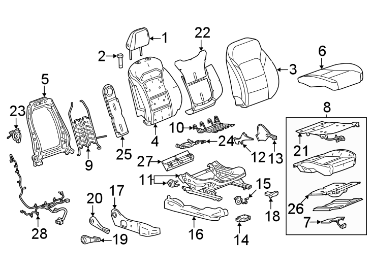 13Seats & tracks. Passenger seat components.https://images.simplepart.com/images/parts/motor/fullsize/CU22315.png