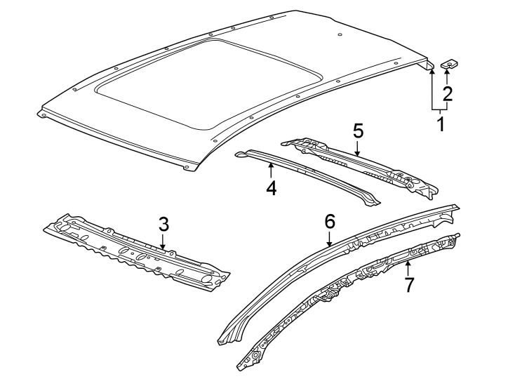 Chevrolet Bolt EUV Roof Panel (Right, Front). W/O SUNROOF. W - 42781087 ...