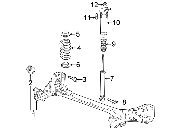 Diagram Rear suspension. Suspension components. for your 2017 GMC Sierra 2500 HD 6.0L Vortec V8 A/T RWD Base Standard Cab Pickup Fleetside 