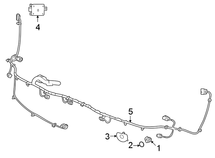 Diagram Rear bumper. Electrical components. for your Chevrolet