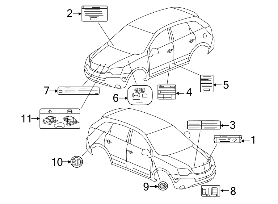 Diagram INFORMATION LABELS. for your 2005 Chevrolet Silverado   