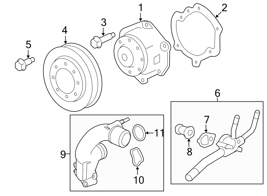 Diagram WATER PUMP. for your 2010 Chevrolet Silverado   