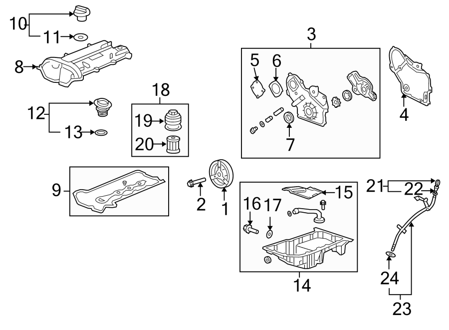 Diagram ENGINE / TRANSAXLE. ENGINE PARTS. for your 2005 Chevrolet Corvette   