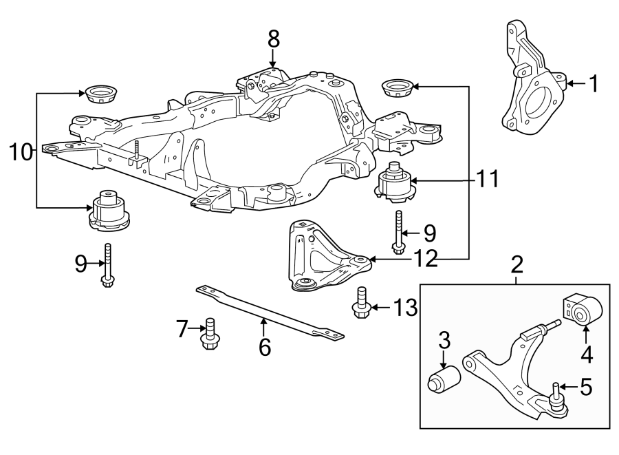 Diagram FRONT SUSPENSION. SUSPENSION COMPONENTS. for your 2004 Chevrolet SSR    