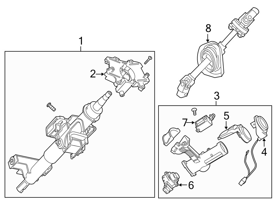 Diagram STEERING COLUMN ASSEMBLY. for your 2017 Chevrolet Spark  LS Hatchback 