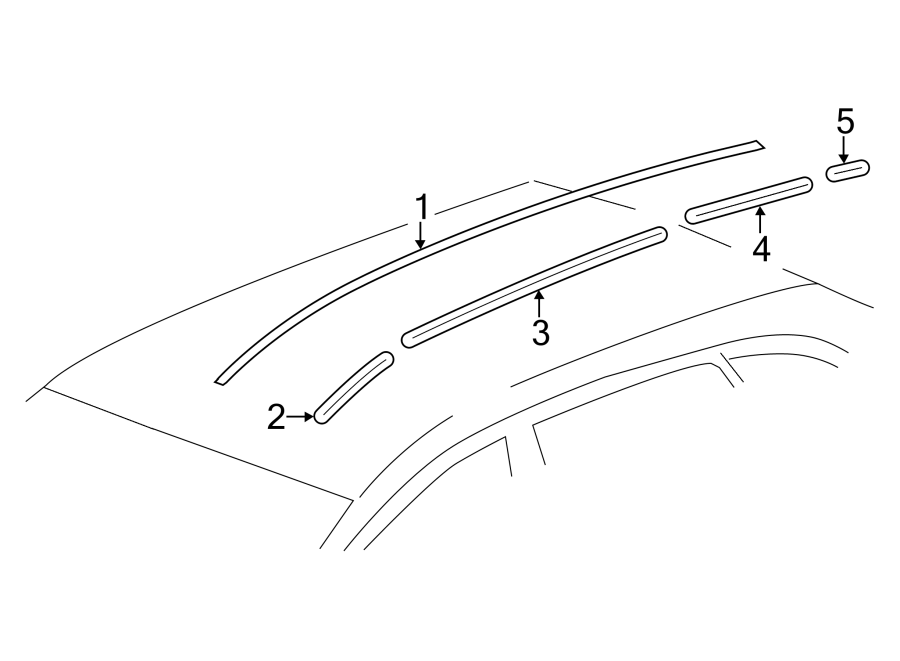 Diagram ROOF. EXTERIOR TRIM. for your 2020 GMC Sierra 1500   