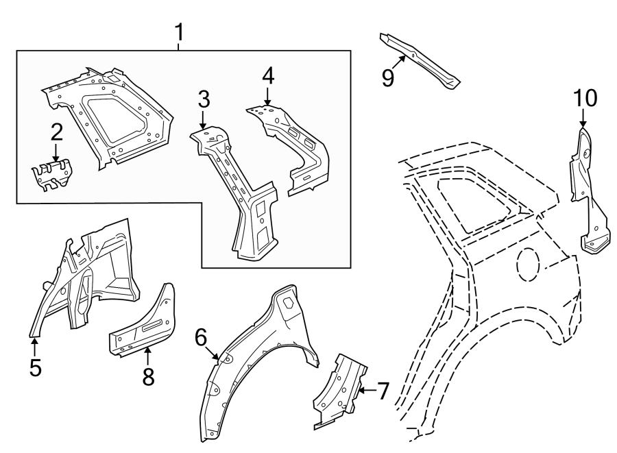 8QUARTER PANEL. INNER STRUCTURE.https://images.simplepart.com/images/parts/motor/fullsize/CV12585.png