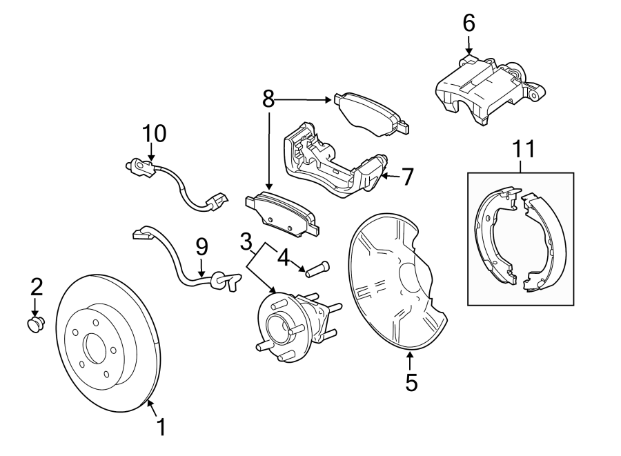 Diagram REAR SUSPENSION. BRAKE COMPONENTS. for your 1992 Chevrolet Camaro   