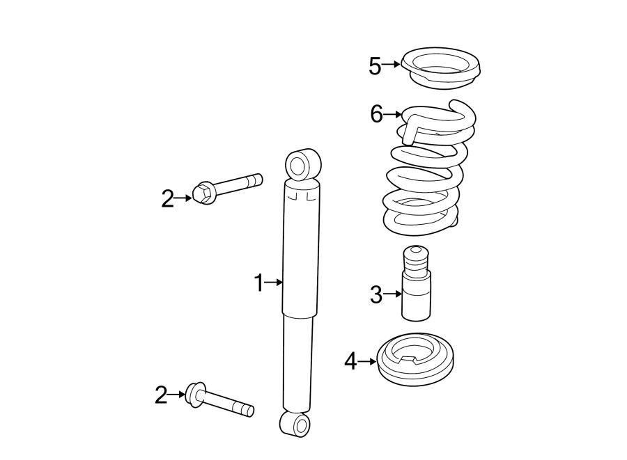 Diagram REAR SUSPENSION. SHOCKS & COMPONENTS. for your 2013 GMC Sierra 2500 HD 6.6L Duramax V8 DIESEL A/T 4WD SLE Crew Cab Pickup Fleetside 