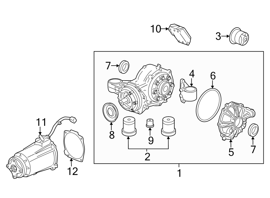 Diagram REAR SUSPENSION. AXLE & DIFFERENTIAL. for your 2012 GMC Sierra 2500 HD 6.6L Duramax V8 DIESEL A/T 4WD WT Standard Cab Pickup Fleetside 