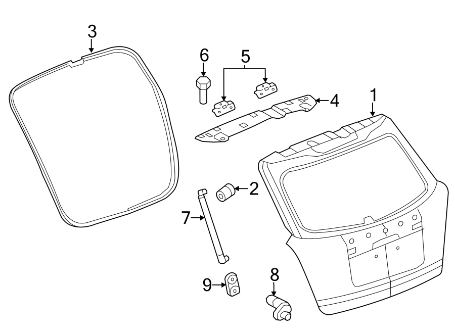 Diagram GATE & HARDWARE. for your 2020 Chevrolet Suburban    