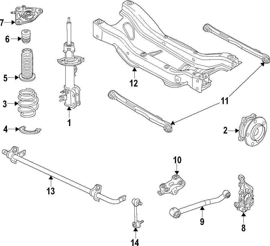 14REAR SUSPENSION. LOWER CONTROL ARM. STABILIZER BAR. SUSPENSION COMPONENTS.https://images.simplepart.com/images/parts/motor/fullsize/CW0100.png