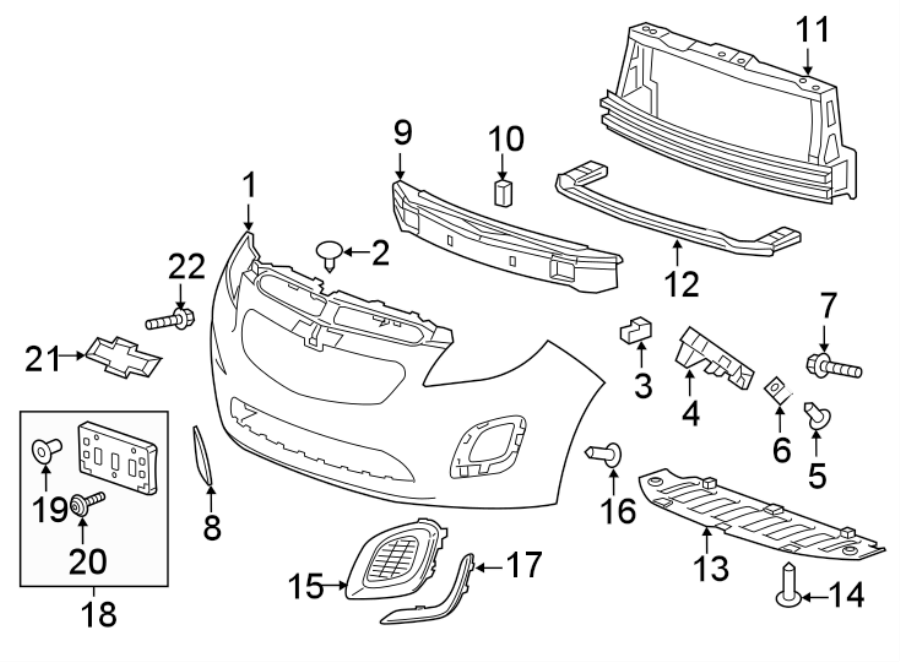 15FRONT BUMPER & GRILLE. BUMPER & COMPONENTS.https://images.simplepart.com/images/parts/motor/fullsize/CW13026.png