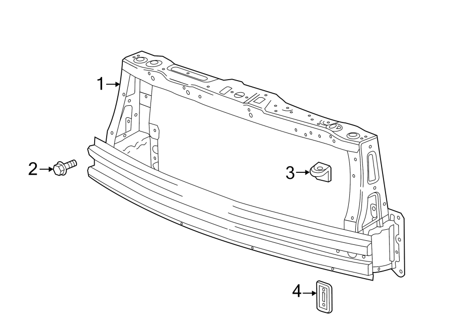 Diagram RADIATOR SUPPORT. for your 2015 Chevrolet Suburban    