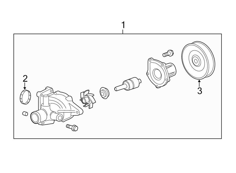 Diagram WATER PUMP. for your 1995 Chevrolet K2500  Base Standard Cab Pickup Fleetside 4.3L Chevrolet V6 A/T 