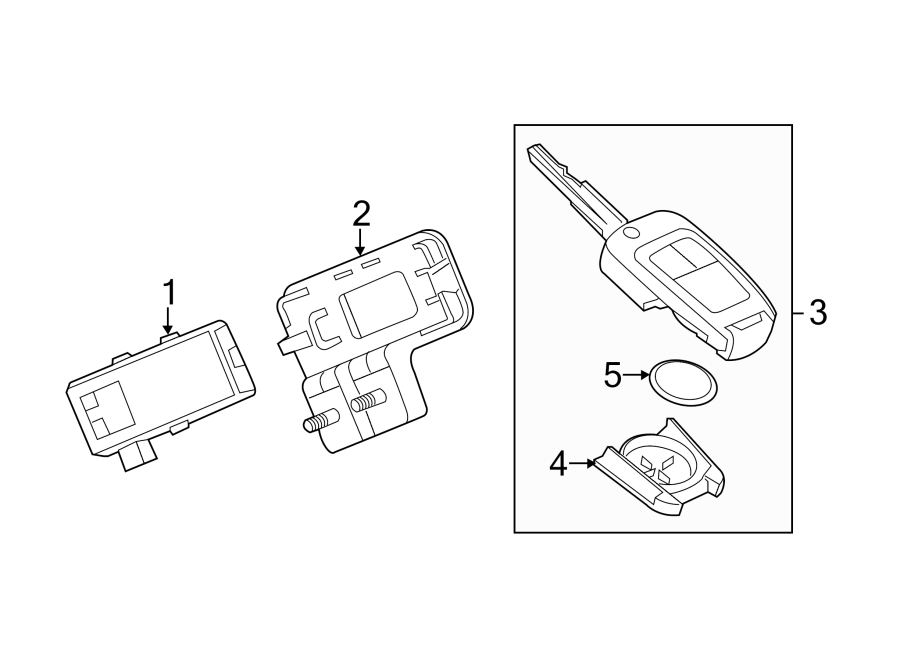 Diagram KEYLESS ENTRY COMPONENTS. for your Chevrolet Spark  