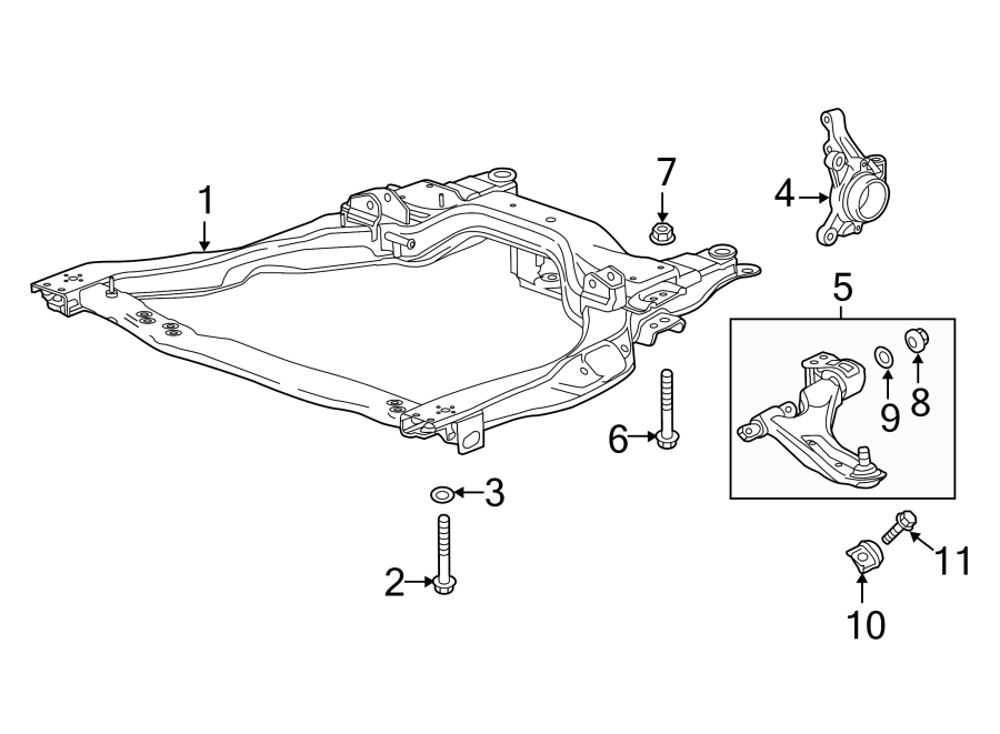 Diagram FRONT SUSPENSION. SUSPENSION COMPONENTS. for your 2015 GMC Sierra 2500 HD 6.0L Vortec V8 A/T RWD Base Crew Cab Pickup Fleetside 