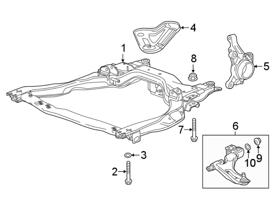 Diagram FRONT SUSPENSION. SUSPENSION COMPONENTS. for your 2012 GMC Sierra 2500 HD 6.6L Duramax V8 DIESEL A/T 4WD SLT Crew Cab Pickup Fleetside 