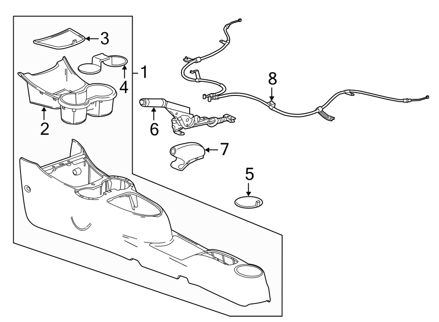 Diagram CENTER CONSOLE. for your 2013 Chevrolet Spark   