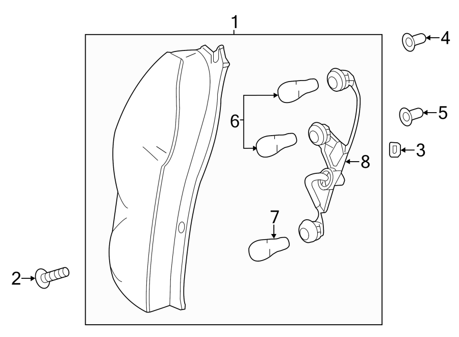 Diagram REAR LAMPS. TAIL LAMPS. for your 2003 GMC Sierra 2500 HD 8.1L Vortec V8 A/T 4WD SLE Standard Cab Pickup 