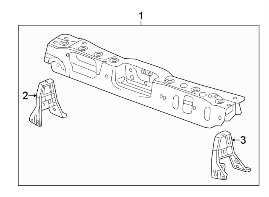 Diagram RADIATOR SUPPORT. for your 2011 GMC Sierra 2500 HD 6.6L Duramax V8 DIESEL A/T 4WD SLE Standard Cab Pickup 