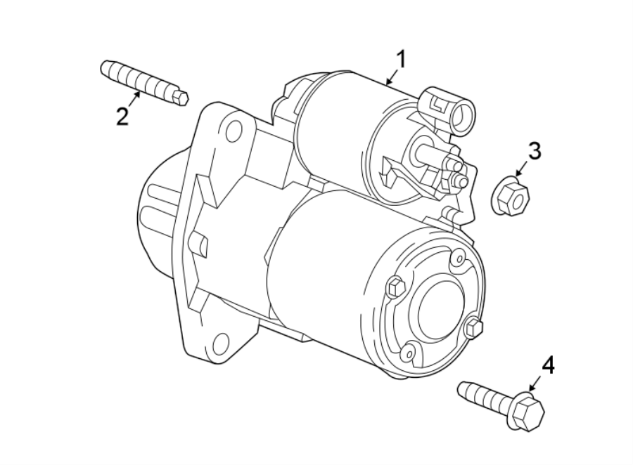 Diagram STARTER. for your 2018 GMC Sierra 2500 HD 6.0L Vortec V8 FLEX A/T 4WD SLE Extended Cab Pickup 